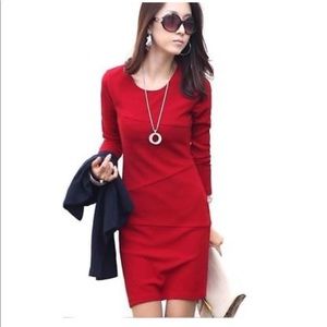 Mini red bodycon